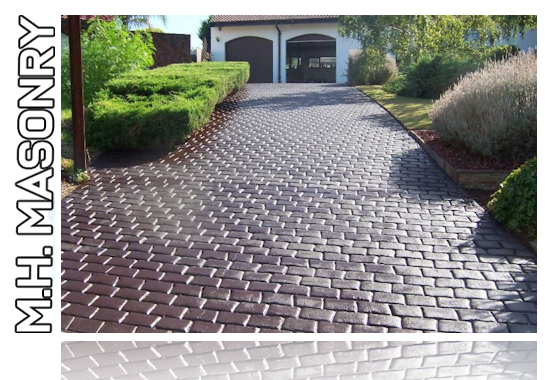 Stamped Concrete Driveway | M.H. Masonry and General Contracting